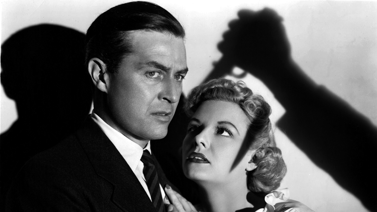 Ray Milland and Marjorie Reynolds in Ministry of Fear