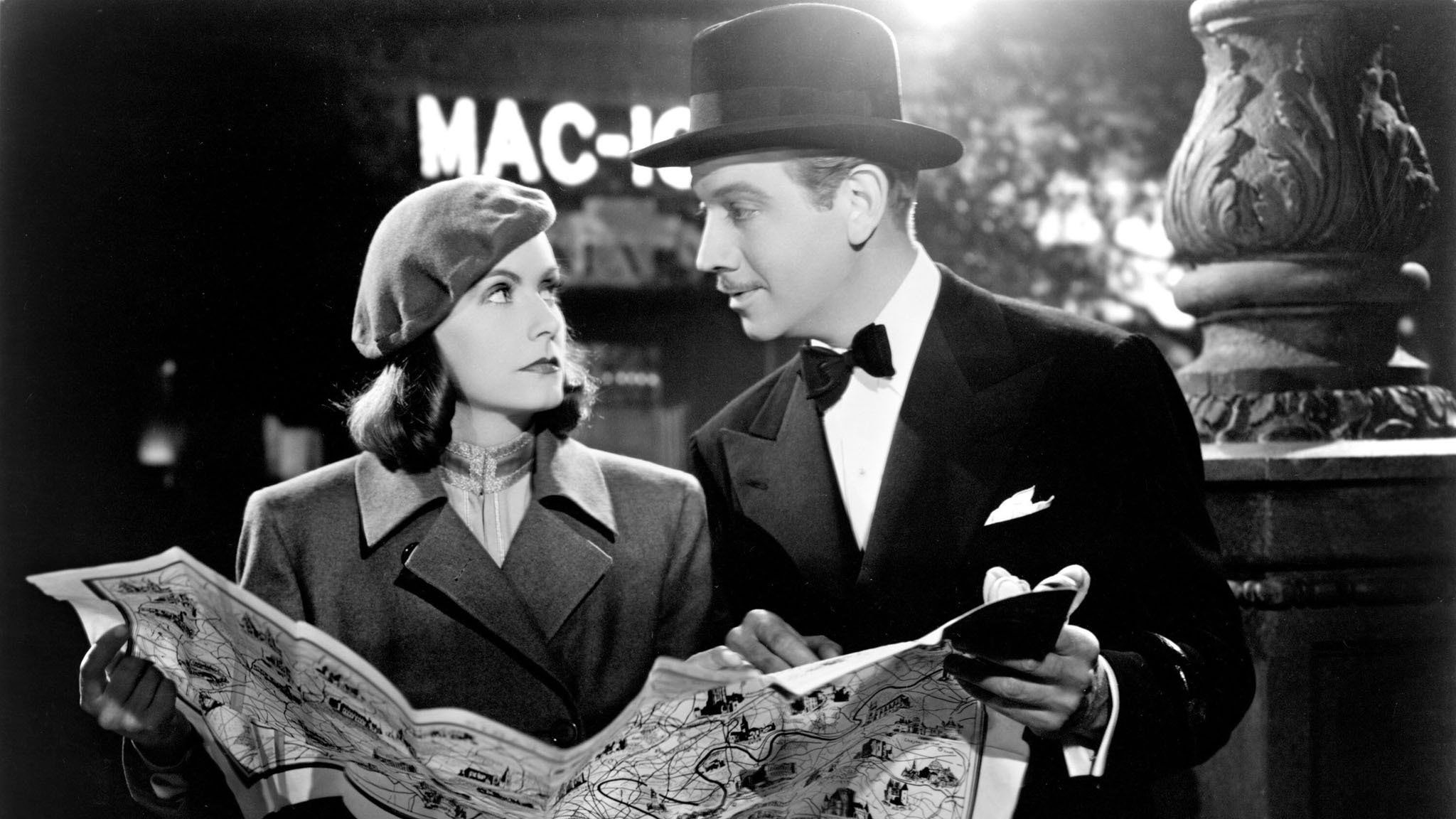 Greta Garbo and Melvyn Douglas in Ninotchka